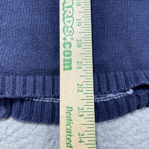 Croft & Barrow Sweater Womens Large Navy Patriotic Bear Embroidered Cardigan - Picture 10 of 12